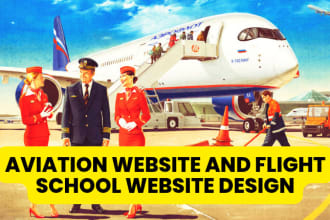 build aviation website, aerospace and flight school website