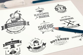 design an awesome retro vintage hand drawn logo