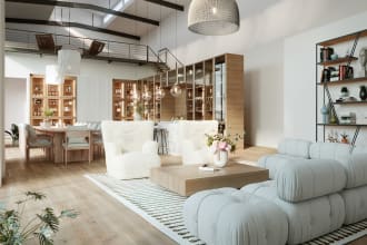 design and 3d rendering of interior and exterior images