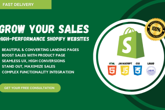 create a shopify store or landing page by pagefly, gempages and replo