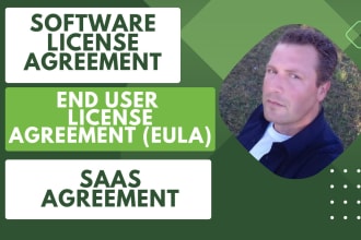 write software license agreement, eula and saas agreement or contract
