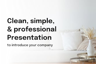 design a minimalist presentation to introduce your company