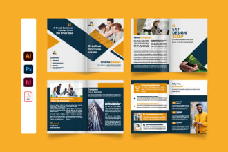 do elegant and modern company profile, business proposal, brochure design