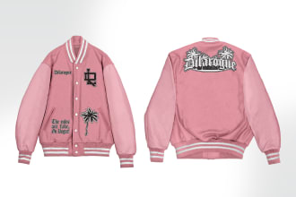 do design for varsity jacket, zipper hoodie streetwear