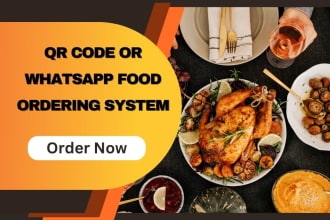 give you qr code or whatsapp food ordering system