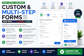 build custom or multi step forms