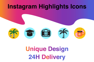 design unique and creative instagram story highlight icons