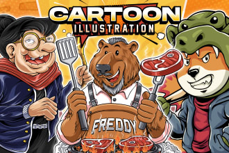 draw cartoon mascot character illustration