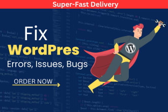 fix woocommerce, wordpress, CSS, js, and PHP bugs, issues,  errors in 1 day
