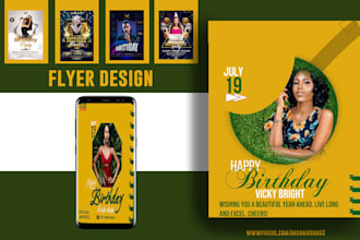 design a birthday flyer professionally kid concert  amazing unique