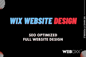 design a complete SEO optimized wix website