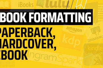 format your book to print and ebook formats