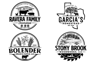 design a farm, vintage logo