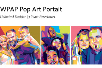create wpap pop art illustration for family present