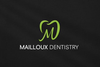 do a minimalist medical dental logo design