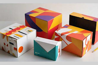 design  box packaging design, mailer box, shipping box and gift box of 3d mockup