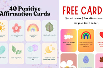 design custom printable affirmation cards