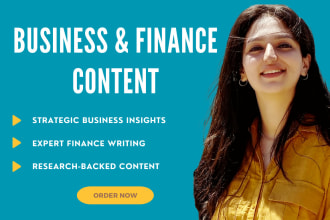 write expert SEO finance articles and blog posts for you