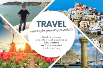 write travel articles for your blog or website in english and romanian