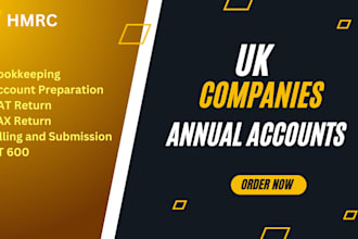 make your business accounts for UK taxation and vat preparation