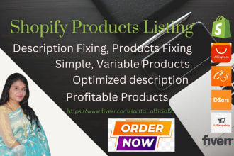 do professional shopify product listings and product upload
