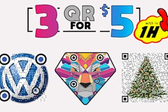 generate professional qr code with your logo with in 1 hour