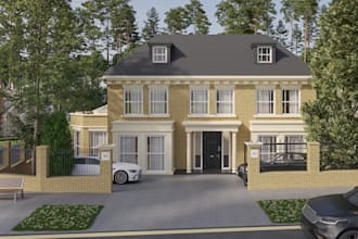 render 3d exterior design in 3d max 2024 vray and corona