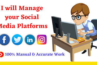 be your social media moderator, admin or manager
