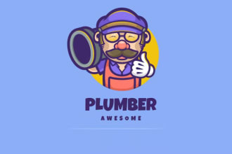 design eye catchy plumbing logo very fast with super color