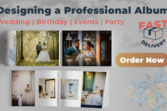 do unique and professional photo album designing