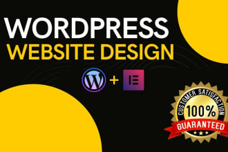 design wordpress website developer as a  wordpress expert elementor website