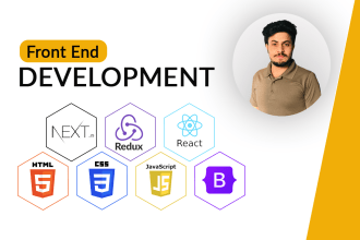 do front end web development in react or I will be your react web developer