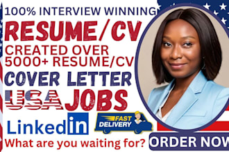 write and upgrade your resume, CV, cover letter, linkedin