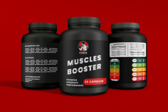 do eye catchy packaging label and supplement label design