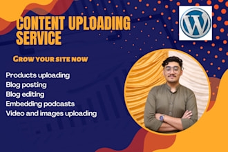 upload content, articles and blogposts as wordpress virtual assistant VA