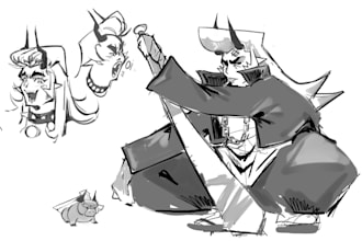 draw silly doodle or sketch of your favorite character