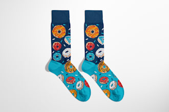 design and produce unique artworks socks for you
