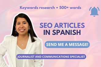 write SEO articles in spanish