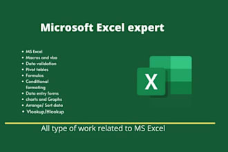 create and fix any excel formulas and macros