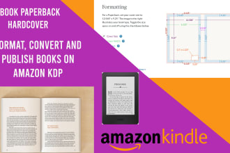 do book formatting, for amazon kdp, layout, publishing, cover