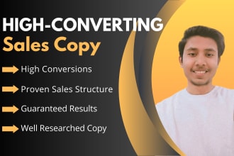 write a winning sales copy and sales page copywriting