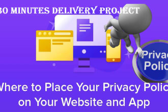 write a privacy policy just15mint only ready to use