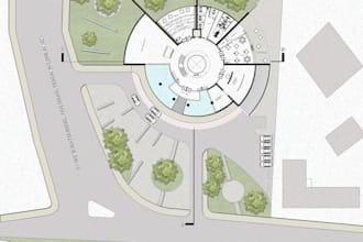 render 2d architectural floor plan and masterplan in photoshop