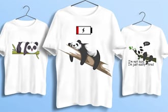 make cartoonist and anime tshirt design for your pod business