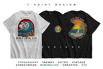 custom creative illustrated t shirt design