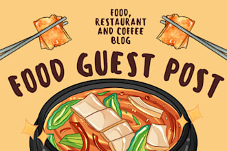 do food guest posts on pure food blogs, dofollow guest post