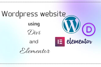 create a responsive wordpress website using elementor  divi also install chatgpt