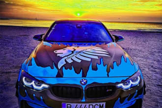 create professional racing car wrap design