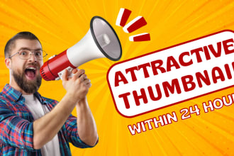 design attractive eye catching clickbait youtube thumbnails