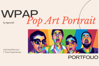 create colorful wpap pop art for a family gift